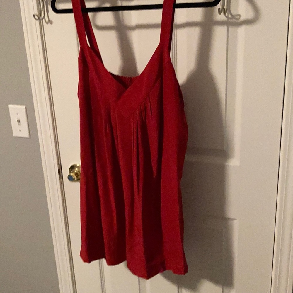 Red Silk Top